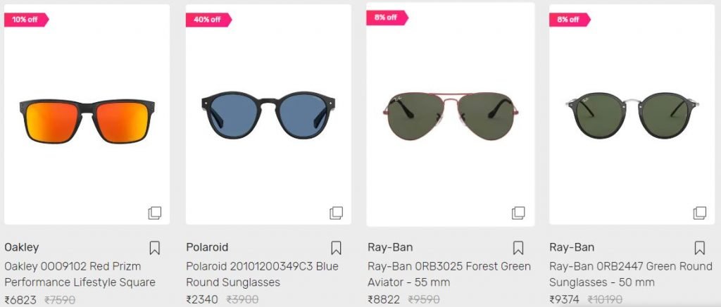 Get FLAT 85% OFF on All Branded Sunglasses, starts at Rs. 169 + Free  Shipping Sunglasses & Eyewear Accessories - Get FLAT 85% OFF on All Branded  Sunglasses, starts at Rs. 169 +